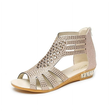 Sandals for Women Dressy Crystal Flat Set with Strap Hollow Open Toe Flip-Flop Casual Slim Roman Shoes
Sandals for Women Dressy Crystal Flat Set with Strap Hollow Open Toe Flip-Flop Casual Slim Roman Shoes