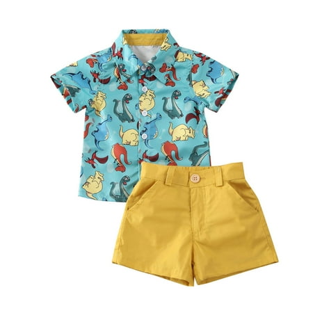 Toddler Baby Boys Dinosaur Print Shorts Set Short Sleeve Button Down Shirt + Shorts Pants 2 Pieces Infant Summer Clothes Outfits
Toddler Baby Boys Dinosaur Print Shorts Set Short Sleeve Button Down Shirt + Shorts Pants 2 Pieces Infant Summer Clothes Outfits