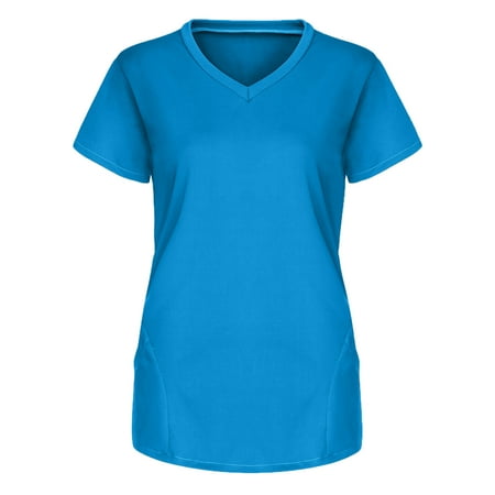 qucoqpe Womens Plus Size Scrubs Women Short Sleeve V-neck Tops Working Uniform Solid Color Pocket Blouse Casual Nurse Shirts Scrubs on Clearance
qucoqpe Womens Plus Size Scrubs Women Short Sleeve V-neck Tops Working Uniform Solid Color Pocket Blouse Casual Nurse Shirts Scrubs on Clearance