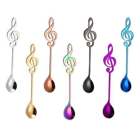 Dessert Spoons | Coffee Spoons 7 PCS Shiny Flatware | Music Note Teaspoon Set Staff Musical Notation Shaped Home Gadget Kitchen Utensil Tableware Flatware for Daily Use Wedding Party Gathering 
Dessert Spoons | Coffee Spoons 7 PCS Shiny Flatware | Music Note Teaspoon Set Staff Musical Notation Shaped Home Gadget Kitchen Utensil Tableware Flatware for Daily Use Wedding Party Gathering