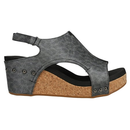Corkys Womens Carley Metallic Casual Sandals Casual