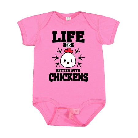 

Inktastic Life is Better with Chickens Gift Baby Boy or Baby Girl Bodysuit