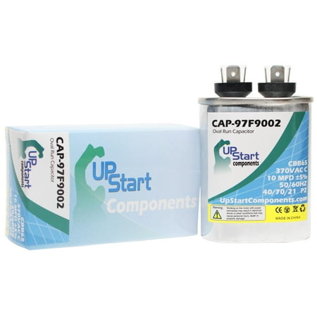 10 MFD 370 Volt Oval Run Capacitor Replacement for GE GE27L669 - CAP-97F9002 UpStart Components Brand
10 MFD 370 Volt Oval Run Capacitor Replacement for GE GE27L669 - CAP-97F9002 UpStart Components Brand