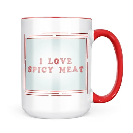 Neonblond I Love Spicy Meat Salami Meat Mug gift for Coffee Tea lovers