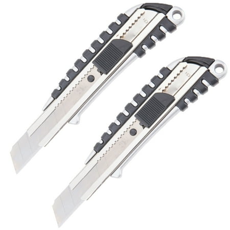 FINAL CLEARANCE 2 Pack Utility Knife Heavy Duty Box Cutter Retractable Knife Aluminum Alloy & Rubber Handle Razor Knife Carpet Cutter
FINAL CLEARANCE 2 Pack Utility Knife Heavy Duty Box Cutter Retractable Knife Aluminum Alloy & Rubber Handle Razor Knife Carpet Cutter