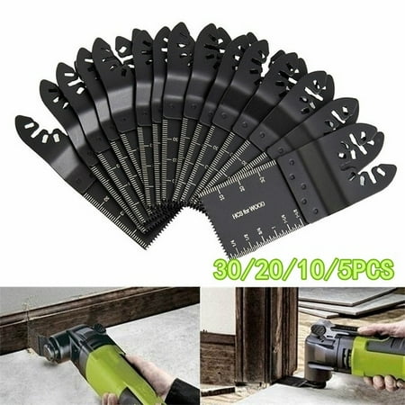 

30/20/10/5PCS 34mm Carbon Steel Coarse Cutter Saw Blades Bi-metal Straight Wood Mix Oscillating Multitool Power Tool Kit