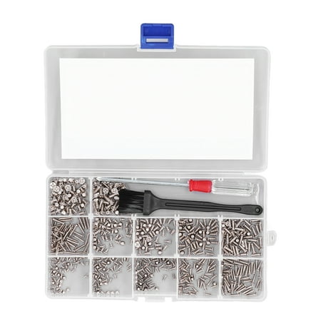 ComputerScrews Kit FlatHead Non Slide ComputerScrewAssortment Standard Metric For Notebook Silver
ComputerScrews Kit FlatHead Non Slide ComputerScrewAssortment Standard Metric For Notebook Silver