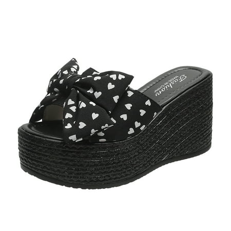FNFYFH Prime Deals Slip On Platform Slides for Women Dressy Cute Bow Wedge Sandals Comfortable Open Toe Flatform Chunky Summer Beach Dress Shoes for Women.
FNFYFH Prime Deals Slip On Platform Slides for Women Dressy Cute Bow Wedge Sandals Comfortable Open Toe Flatform Chunky Summer Beach Dress Shoes for Women.