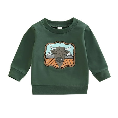 Toddler Boys Sweatshirts Girls Winter Long Sleeve Hoodie Cartoon Printed Cow Horn Tops for Boys Size 6-12 Months
Toddler Boys Sweatshirts Girls Winter Long Sleeve Hoodie Cartoon Printed Cow Horn Tops for Boys Size 6-12 Months