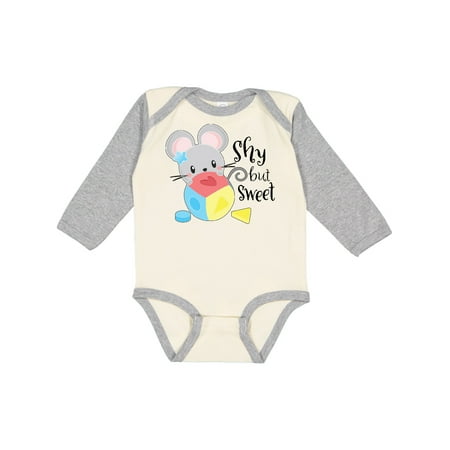 Inktastic Shy but Sweet Cute Mouse with Toy Block Gift Baby Boy or Baby Girl Long Sleeve Bodysuit
Inktastic Shy but Sweet Cute Mouse with Toy Block Gift Baby Boy or Baby Girl Long Sleeve Bodysuit