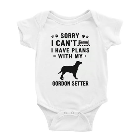 Sorry I Can t I Have Plans With My Gordon Setter Love Pet Dog Cute Baby Jumpsuits (White 18-24 Months)
Sorry I Can t I Have Plans With My Gordon Setter Love Pet Dog Cute Baby Jumpsuits (White 18-24 Months)