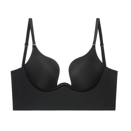 Spdoo Underwear Off-the-back for Womens U-shape Beauty Back Low-cut Bras Black 34C
Spdoo Underwear Off-the-back for Womens U-shape Beauty Back Low-cut Bras Black 34C
