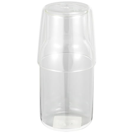 Water Carafe with Tumbler Glass Cold Hot Water Bottle Cup Sets Bedside Water Pitcher High Temperature Resistance Bottle