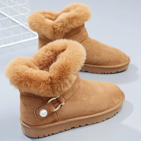 Women‘s Slip-On Ankle High Winter Thermal Snow Shoes Solid Color Faux Leather Show Boots Women‘s Footwear
Women‘s Slip-On Ankle High Winter Thermal Snow Shoes Solid Color Faux Leather Show Boots Women‘s Footwear