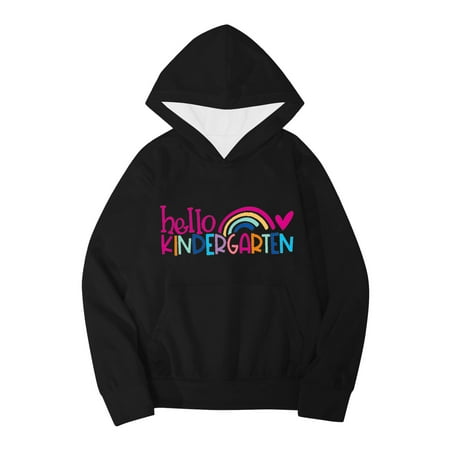 Kids Boys Girls Autumn WInter School Season Hello Kindergarten Letter Printed Long Sleeve Hoodie Warm and Comfortable Tops Children s Clothing Youth Clothes for Boys Big Boys Kids Comfy Hoodie Blanket
Kids Boys Girls Autumn WInter School Season Hello Kindergarten Letter Printed Long Sleeve Hoodie Warm and Comfortable Tops Children s Clothing Youth Clothes for Boys Big Boys Kids Comfy Hoodie Blanket