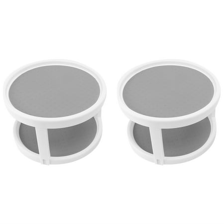 2 Pack Non Skid Turntable Cabinet Organizer 2 Tier 360 Degree Rotating Spice Rack 10 Inch Display Stand White/Gray
2 Pack Non Skid Turntable Cabinet Organizer 2 Tier 360 Degree Rotating Spice Rack 10 Inch Display Stand White/Gray
