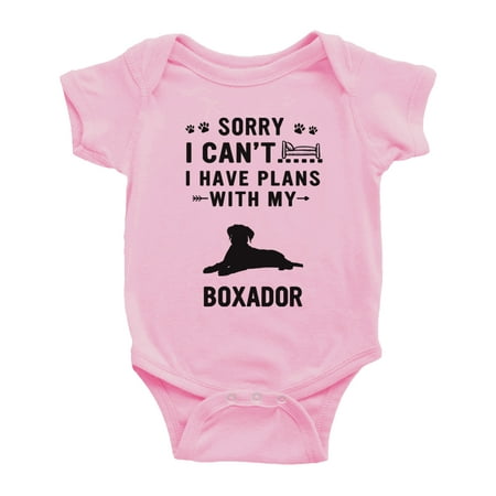 Sorry I Can t I Have Plans With My Boxador Love Pet Dog Cute Baby Jumpsuits (Pink 3-6 Months)
Sorry I Can t I Have Plans With My Boxador Love Pet Dog Cute Baby Jumpsuits (Pink 3-6 Months)