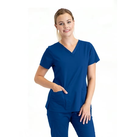 Barco Essentials Unison Scrub Top — 3 Pocket Women s V-Neck