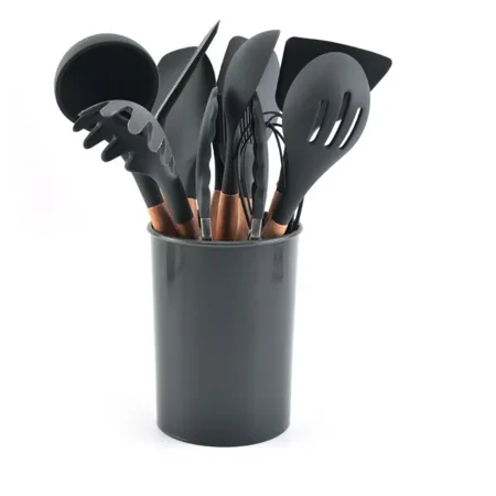 12pcs Kitchen Cooking Utensils Set Silicone Heat Resistant Cookware Set With Wooden Handle Kitchen Gadgets
12pcs Kitchen Cooking Utensils Set Silicone Heat Resistant Cookware Set With Wooden Handle Kitchen Gadgets