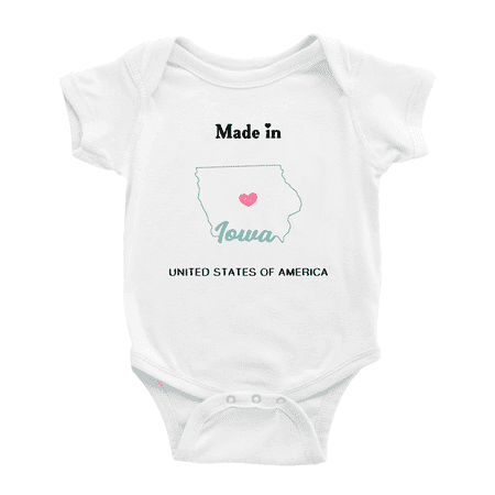 Made In Iowa United States of America Baby Clothing Bodysuit 3-6 Months