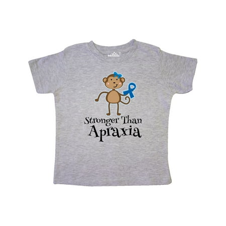 Inktastic Apraxia Awareness Girl Monkey Gift Toddler Toddler Girl T-Shirt