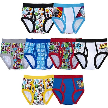 Marvel Boys Underwear - 8-Pack Cotton Toddler/Little Kid/Big Kid Size Briefs Kids Hulk Captain Americ and more!
Marvel Boys Underwear - 8-Pack Cotton Toddler/Little Kid/Big Kid Size Briefs Kids Hulk Captain Americ and more!