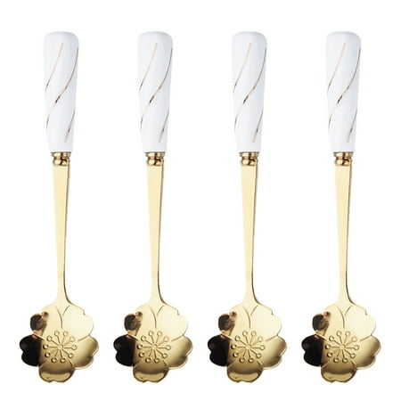 4pcs Delicate Flower-shaped Coffee Scoop Ice Cream Spoon Durable Dessert Spoon
4pcs Delicate Flower-shaped Coffee Scoop Ice Cream Spoon Durable Dessert Spoon