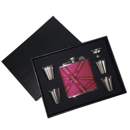 KuzmarK 6 oz. Leather Flask Set in Black Presentation Box - Colorado Pink Pride
KuzmarK 6 oz. Leather Flask Set in Black Presentation Box - Colorado Pink Pride