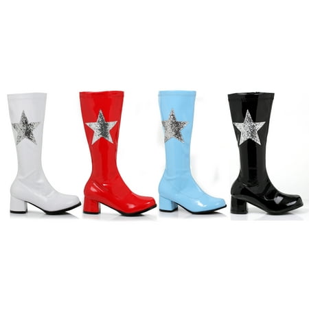 1031 175-STAR KIDS 1.75 Heel Gogo Knee High Boot With Glitter Star