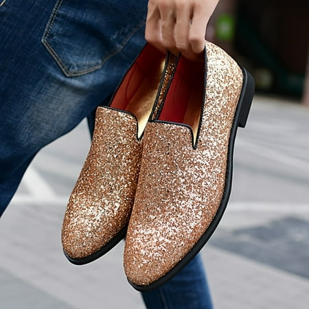 JZMQWL Comfortable Men‘s Business Footwear with Stylish Sequins Solid Colour Slip On Dress Shoes for Men with Non Slip Rubber Sole - Perfect for Business Meetings and Events
JZMQWL Comfortable Men‘s Business Footwear with Stylish Sequins Solid Colour Slip On Dress Shoes for Men with Non Slip Rubber Sole - Perfect for Business Meetings and Events