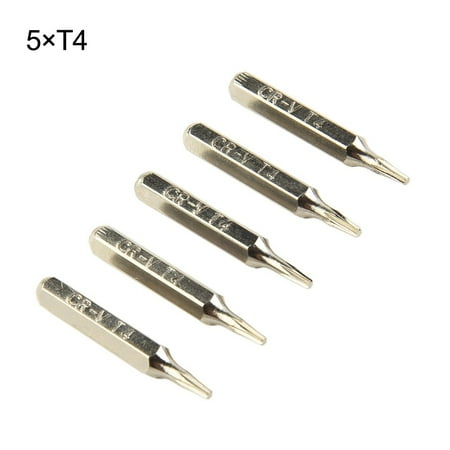 H4×28mm Small Torx Screwdriver Bits T1 T2 T3 T4 T5 T8 T9 T10 4mm Hex Shank
H4×28mm Small Torx Screwdriver Bits T1 T2 T3 T4 T5 T8 T9 T10 4mm Hex Shank