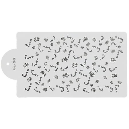 O Creme Cake Decorating Plastic Stencil Candy Canes Feathers and Christmas-Tree Ornaments
O Creme Cake Decorating Plastic Stencil Candy Canes Feathers and Christmas-Tree Ornaments