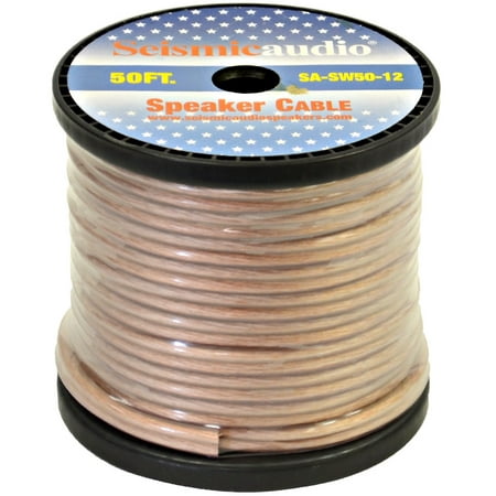 Seismic Audio - 50 Foot Spool of Speaker Wire - 12 Gauge - New - Home Audio Red - SA-SW50-12