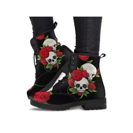 Kesitin Womens Ankle Boots Floral Short Bootie Vintage Leather Boot Comfortable Non Slip Booties Outdoor Lace Up Red Rose 8
Kesitin Womens Ankle Boots Floral Short Bootie Vintage Leather Boot Comfortable Non Slip Booties Outdoor Lace Up Red Rose 8