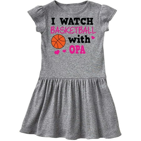 Inktastic I Watch Basketball with Opa Gift Toddler Girl Dress