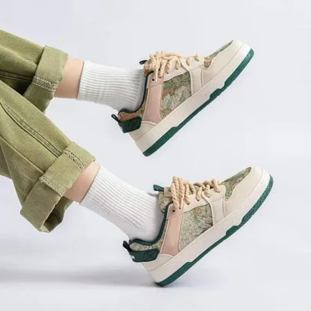 Women‘s Pink & Green Patchwork Lace-Up Skate Shoes Casual Low Top Sneaker Women‘s Footwear
Women‘s Pink & Green Patchwork Lace-Up Skate Shoes Casual Low Top Sneaker Women‘s Footwear