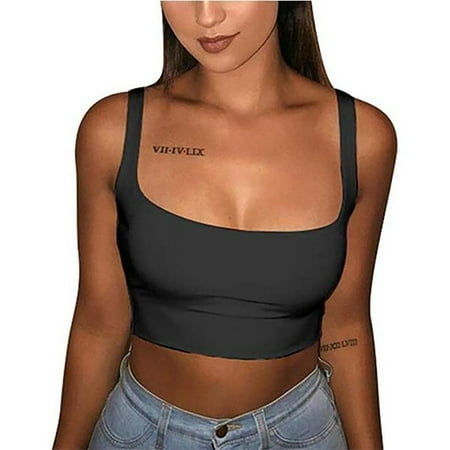 CYMMPU Women Clothing Women s Sexy Bustier Slim Fit Crop Tops Cami Solid Streetwear Cropped Tank Summer Shirts Sleeveless Round Neck Tank Black
CYMMPU Women Clothing Women s Sexy Bustier Slim Fit Crop Tops Cami Solid Streetwear Cropped Tank Summer Shirts Sleeveless Round Neck Tank Black
