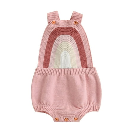 Baby Girl Knit Sweater Romper Sleeveless Rainbow Overalls Halter Suspender Jumpsuit Backless Onesie Infant Knitted Bodysuit
Baby Girl Knit Sweater Romper Sleeveless Rainbow Overalls Halter Suspender Jumpsuit Backless Onesie Infant Knitted Bodysuit