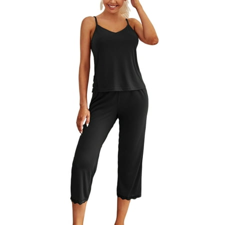 UKAP Ladies Summer Two Pieces Outfits Pjs Loungewear Women Baggy Pajamas Sets Spaghetti Straps Sleep Lace Sleeveless Lounge Set
UKAP Ladies Summer Two Pieces Outfits Pjs Loungewear Women Baggy Pajamas Sets Spaghetti Straps Sleep Lace Sleeveless Lounge Set