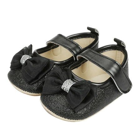 WZHKSN Baby Newborn Infant Kids Black Comfortable Shoes 13