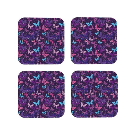 Honeii Bright Purple Butterflies Print Leather Coaster Set of 4 Ideal for Safeguarding Your Furniture from Drinks Spills and Effortless Cleanup-Square
Honeii Bright Purple Butterflies Print Leather Coaster Set of 4 Ideal for Safeguarding Your Furniture from Drinks Spills and Effortless Cleanup-Square