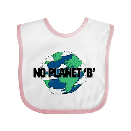 Inktastic No Planet B with Cartoon Earth Gift Baby Boy or Baby Girl Bib