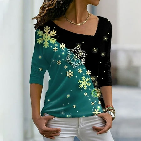 Tejiojio Kids Clothing Holiday Gift Fashion Woman Long Sleeve Skew Collar Christmas Printing Blouse Autumn Causal Pullover Tops
Tejiojio Kids Clothing Holiday Gift Fashion Woman Long Sleeve Skew Collar Christmas Printing Blouse Autumn Causal Pullover Tops