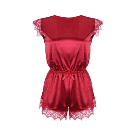 Frehsky pajamas for women Teeddy Fashion Bodysuit Jumpsuit Lace Satin Silk Sleepwear Lingerie Underwear Red
Frehsky pajamas for women Teeddy Fashion Bodysuit Jumpsuit Lace Satin Silk Sleepwear Lingerie Underwear Red