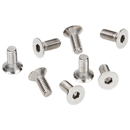 CRL A615CH Chrome 6 mm x 15 mm Cover Plate Flat Allen Head Screws - pack of 8