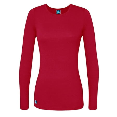 Adar Underscrubs for Women - Long Sleeve Underscrub Comfort Tee.
