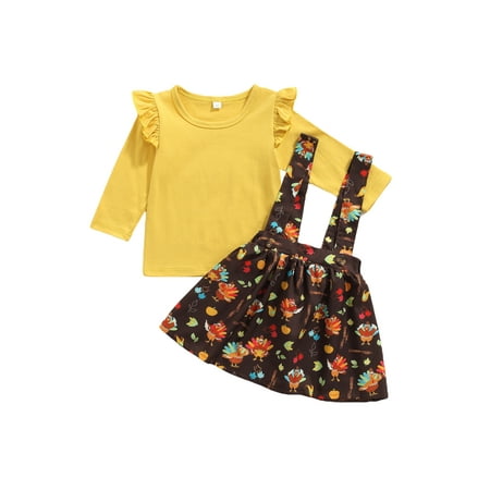 Canrulo Thanksgiving Toddler Baby Girl Long Sleeve T Shirt Top and Suspender Skirt Turkey Dress Outfits Yellow 4-5 Years
Canrulo Thanksgiving Toddler Baby Girl Long Sleeve T Shirt Top and Suspender Skirt Turkey Dress Outfits Yellow 4-5 Years