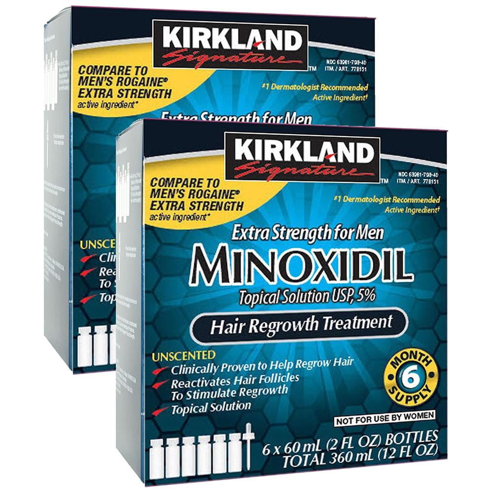 Kirkland Minoxidil Extra Strength Month Supply Mens Hair