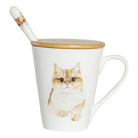 Pet Portrait White Porcelain Cup with Lid & Spoon-I Love British Shorthairs-Gold
Pet Portrait White Porcelain Cup with Lid & Spoon-I Love British Shorthairs-Gold