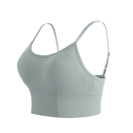 Qcmgmg Wireless Bra for Women Cami Solid Strappy Bralette Female